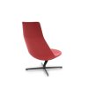 Relaxačné kreslo CHIC LOUNGE A10F, Profim, červené čalúnené kreslo s vysokým operadlom, zozadu