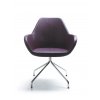 Otočné kreslo FAN 10HS, Profim, fialové kreslo bez koliesok, spredu