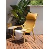 Exteriérové kreslo NET LOUNGE SENAPE relaxačné