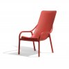 exterierove kreslo v cervenej farbe NET LOUNGE CORALLO NARDI kreslo na terasu k bazenu