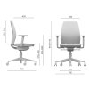 kancelarska stolicka ALVA 332 WH SYB Ld seating rozmer Sedooz