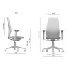 kancelarska stolicka ALVA 330 wh syb rozmer bez opierky hlavy Sedooz