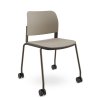 Konferencna stolička DUO DU 01 RU s kolieskami LD seating hneda plastova stolicka mobilna