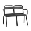 iSimar Biarritz Gartenbank 8059 RAL 9011 Freisteller