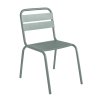 isimar outdoor furniture BARCELONETA 3 slats chair pale green