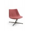Relaxačné kreslo CHIC LOUNGE A20F, Profim, čalúnené červené kreslo s nízkym operadlom, kovová podnož