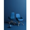 Otočné kreslo ELLIE Pro 10ST, Profim, modré kancelárske kreslá na kolieskach, s vysokým operadlom