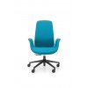 Otočné kreslo ELLIE Pro 10ST, Profim, modré kancelárske kreslo na kolieskach, s vysokým operadlom, spredu