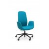 Otočné kreslo ELLIE Pro 10ST, Profim, modré kancelárske kreslo na kolieskach, s vysokým operadlom