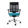 Ergonomická kancelárska stolička XENON NET 101, Profim, otočná, so sieťovým operadlom, bedrová opierka, tyrkysová spredu