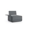 LILLY lounge armchair left 45 plain anthracite