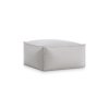 Sail square pouf 45 plain grey
