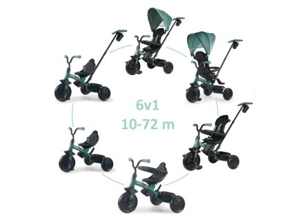 detska trikolka qplay elite platinum 6 v 1 vek 10 72 mesicu green