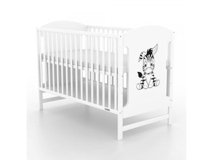 drevena detska postylka new baby mia zebra bila