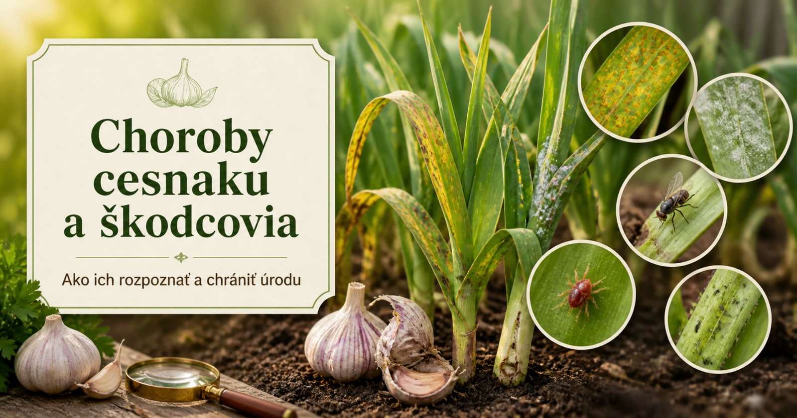 Choroby a škodcovia cesnaku: rozpoznanie, prevencia a rýchle riešenia