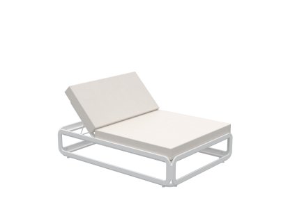 Hliníkové dvojmiestne ležadlo NANA (Čalúnenie/rám TAUPE/TAUPE)