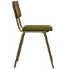 Čalúnená stolička JENS (Čalúnenie/rám BLACK/BRASS)