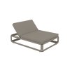 Hliníkové dvojmiestne ležadlo NANA (Čalúnenie/rám TAUPE/TAUPE)