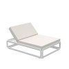 Hliníkové dvojmiestne ležadlo NANA (Čalúnenie/rám TAUPE/TAUPE)