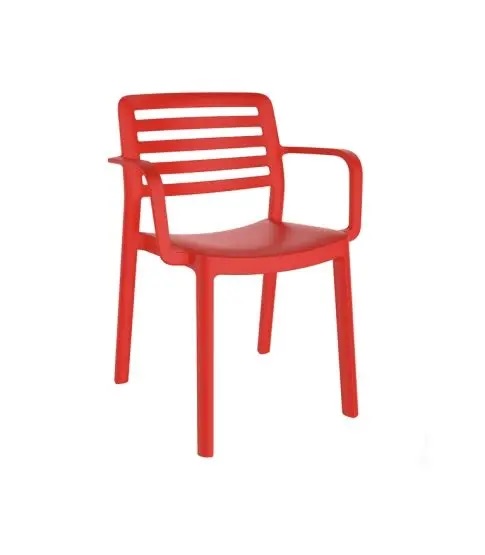 Plastové kreslo WIND/P Farba: Červená