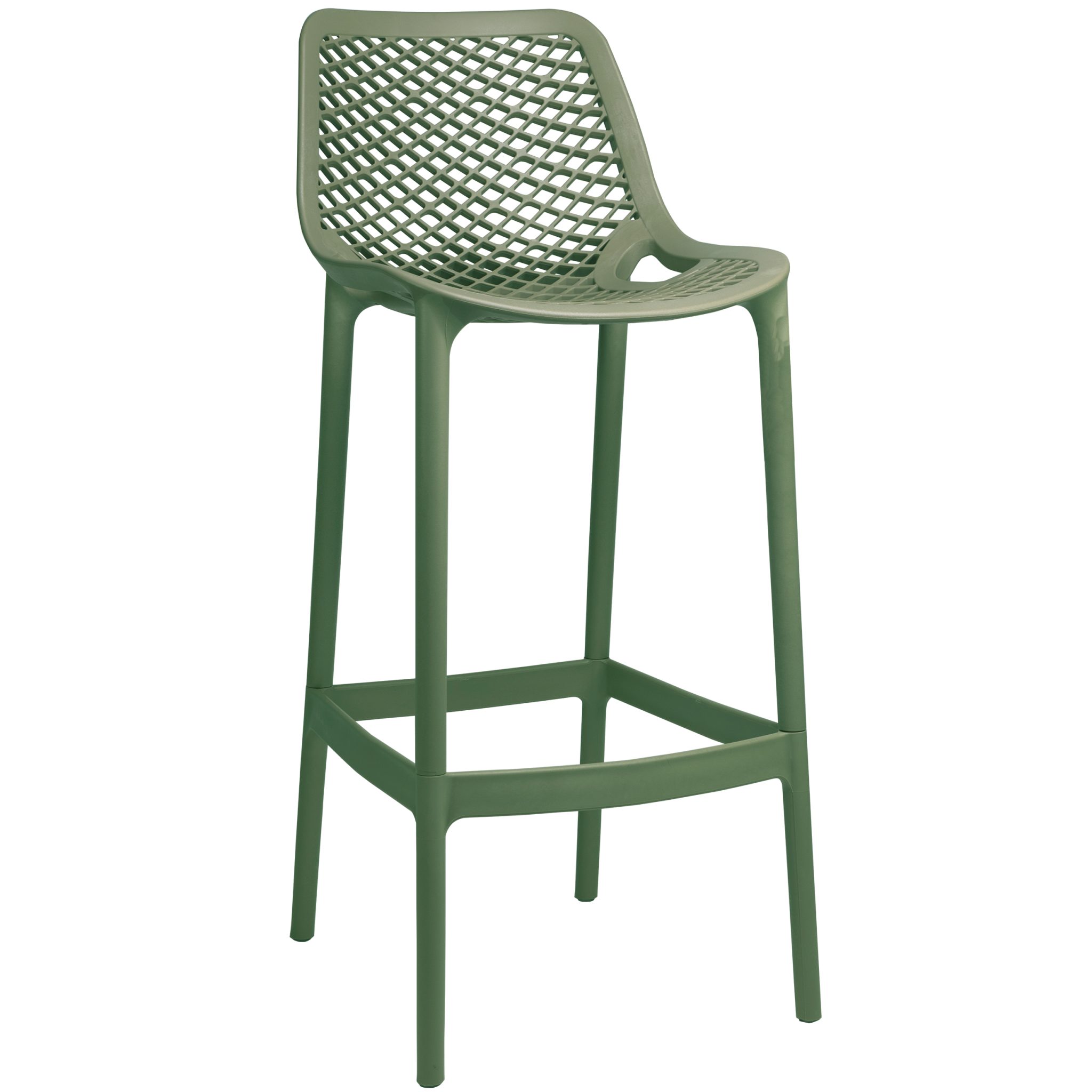 Plastová barová stolička AIR Farba: OLIVE GREEN