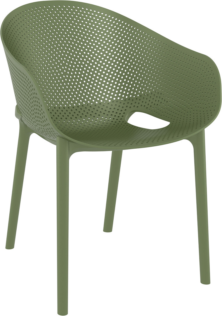 Plastová stolička SKY Farba: OLIVE GREEN