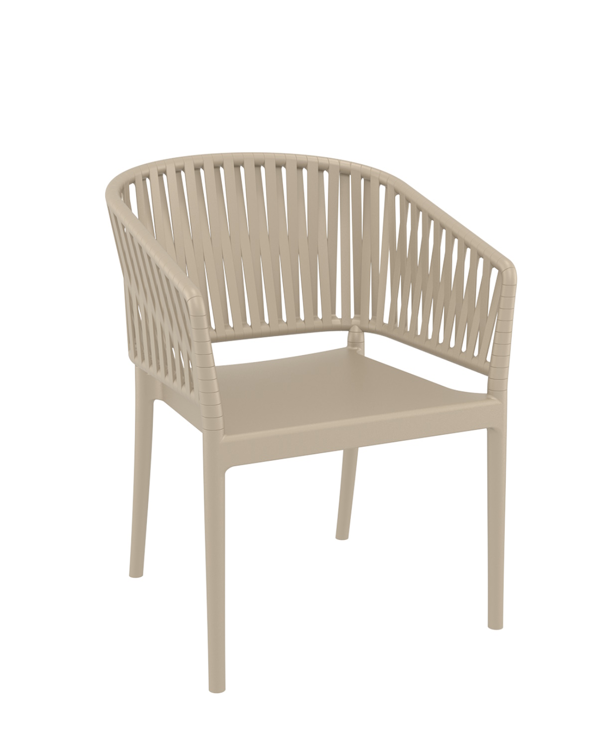 Plastová stolička PORTOFINO Farba: TAUPE-SAND