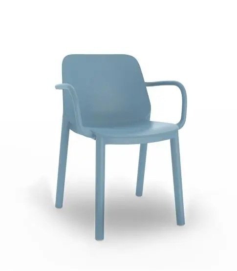 Plastová stolička s podrúčkami ONE Farba: Retro modrá