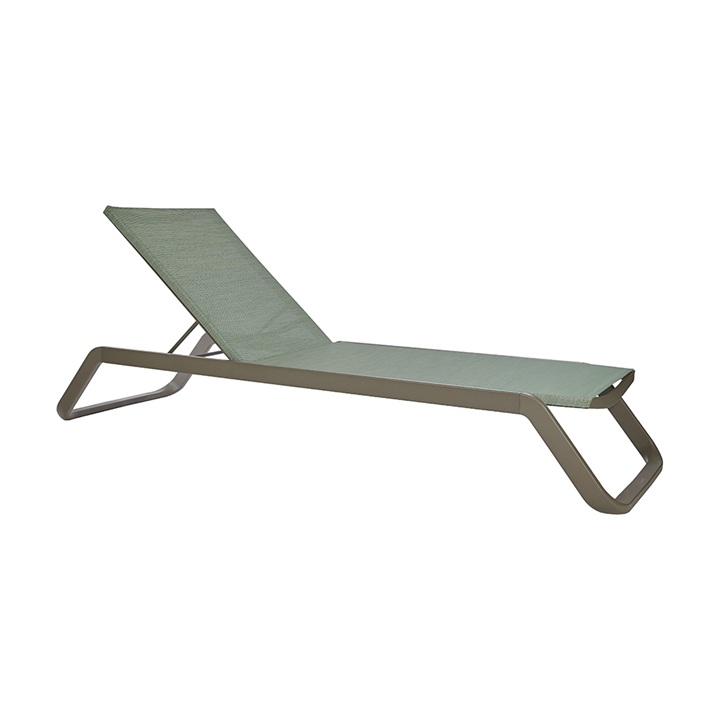 Hliníkové lehátko VILA Čalúnenie/rám: OLIVE/TAUPE