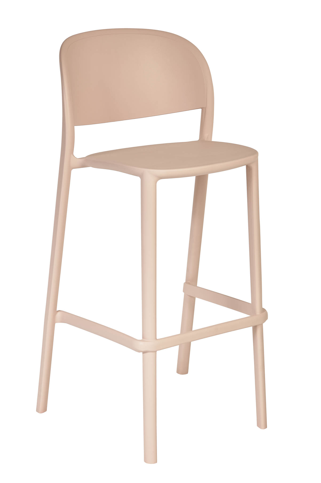 Plastová barová stolička TRENA Farba: SoftPink