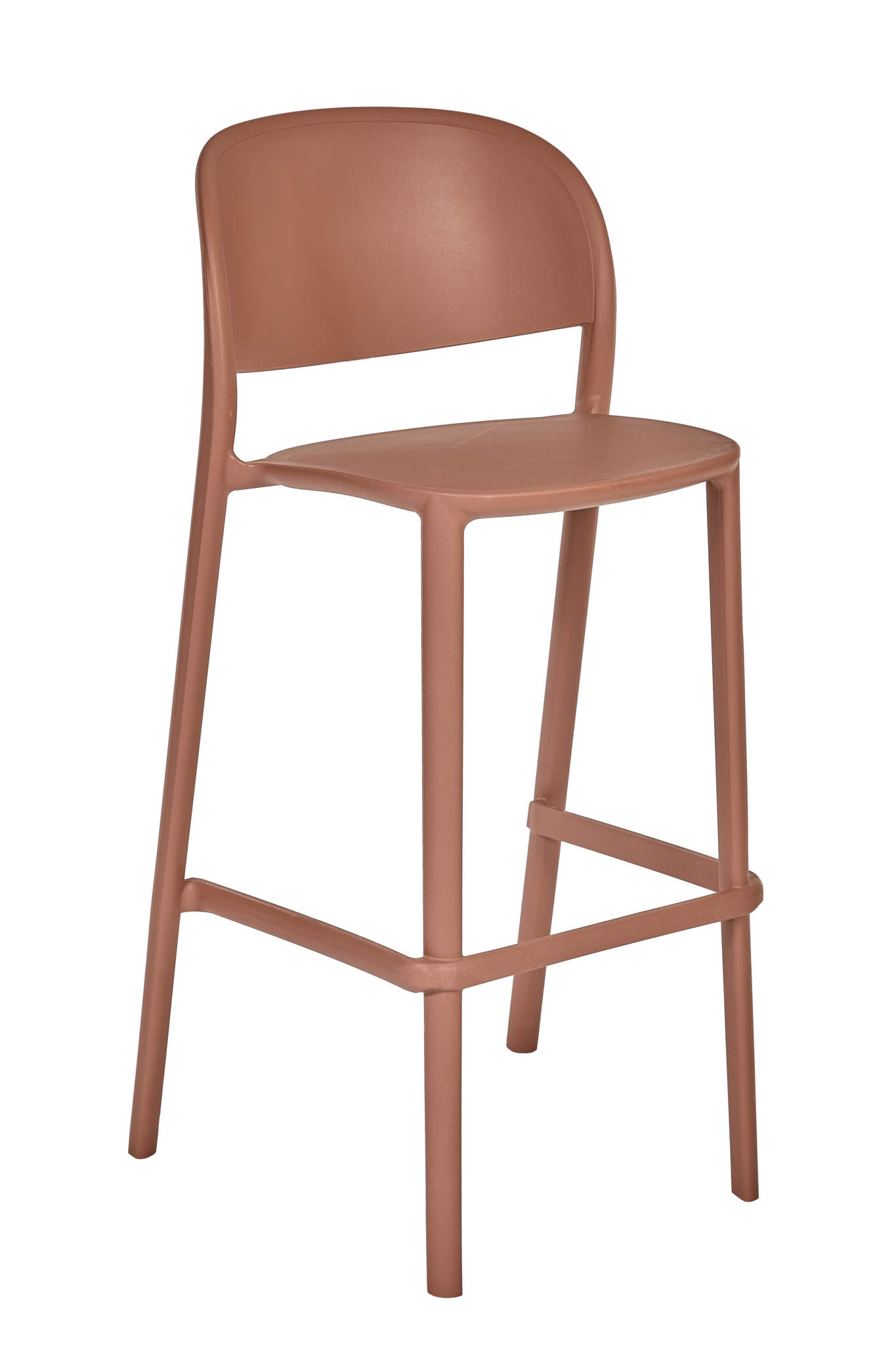 Plastová barová stolička TRENA Farba: TerraCotta