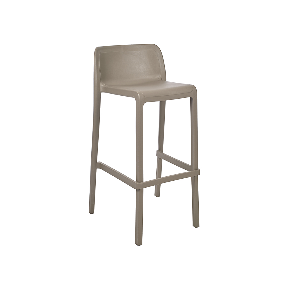 Plastová barová stolička ATTIC Farba: Taupe