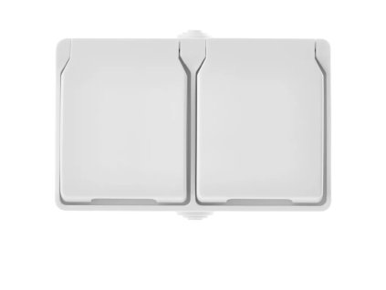 A13973-zasuvka-nastenna-dvojita-biela-IP44-obrazok-1