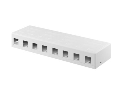 W79426-Patch-panel-8port-Keystone-na-stenu-biel-obrazok-1