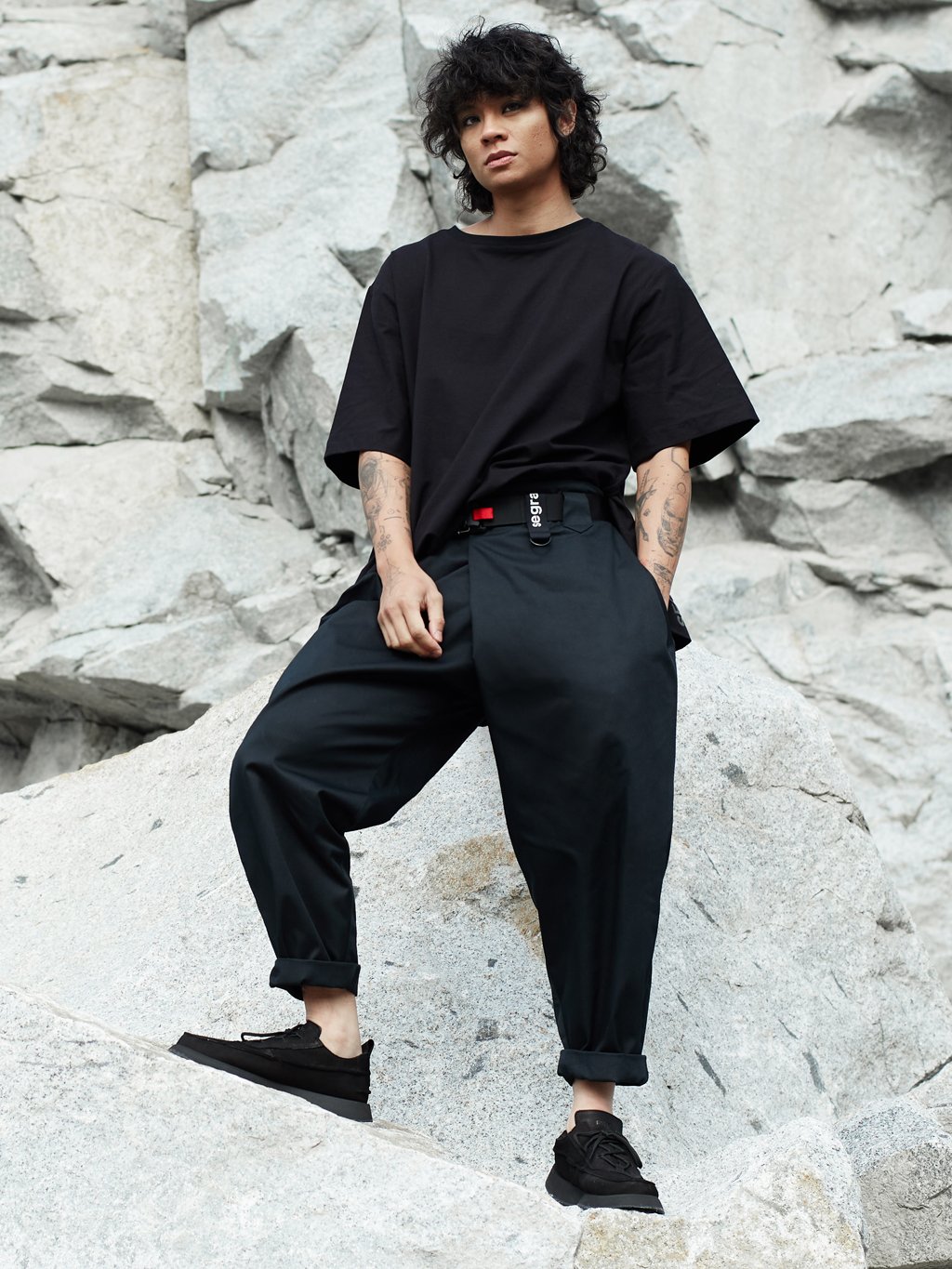 Hakama unisex pants with belt - black - SEGRA.SEGRA