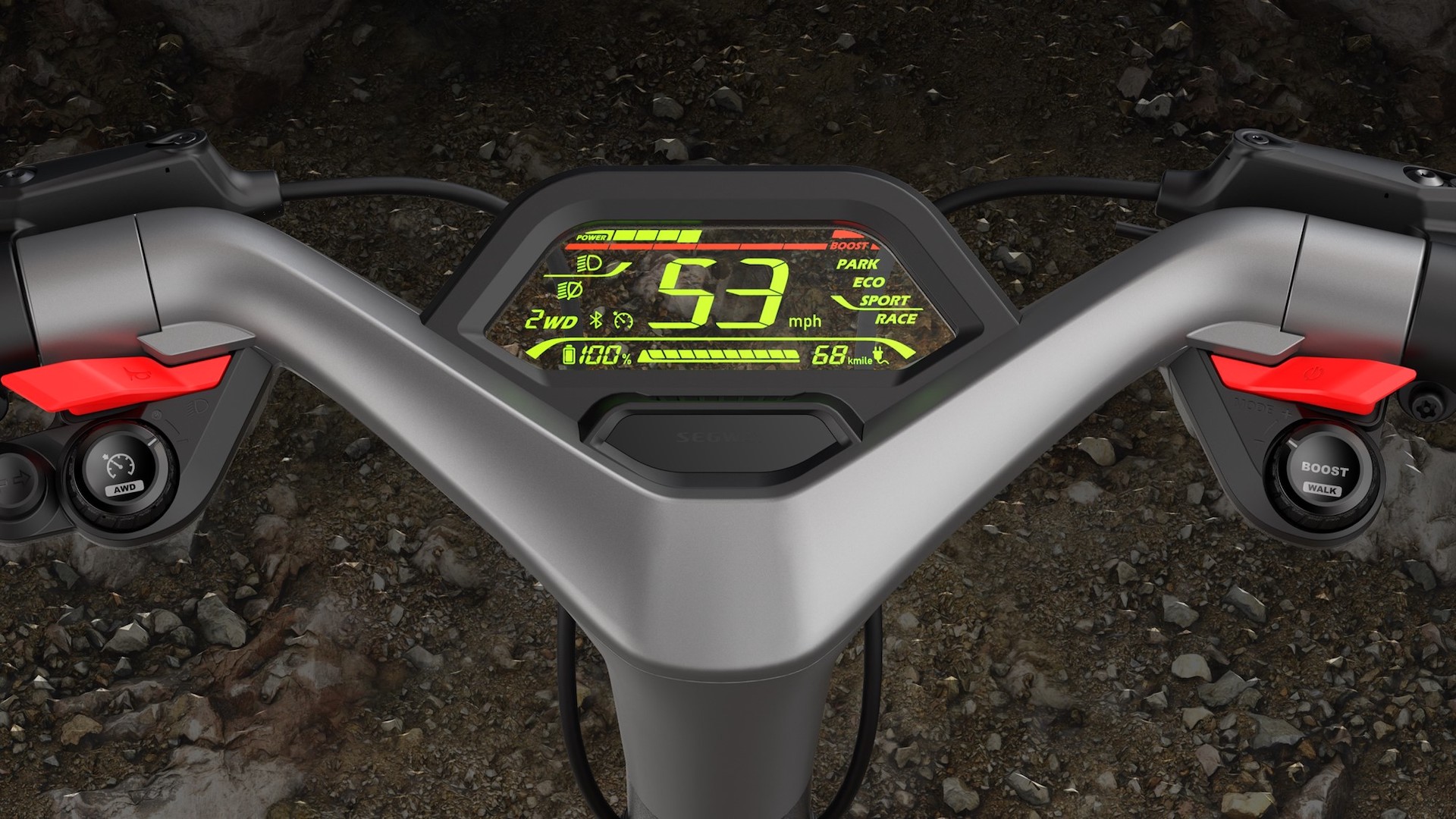 Segway KickScooter GT2_Product picture_Transparent PM OLED Dashboard