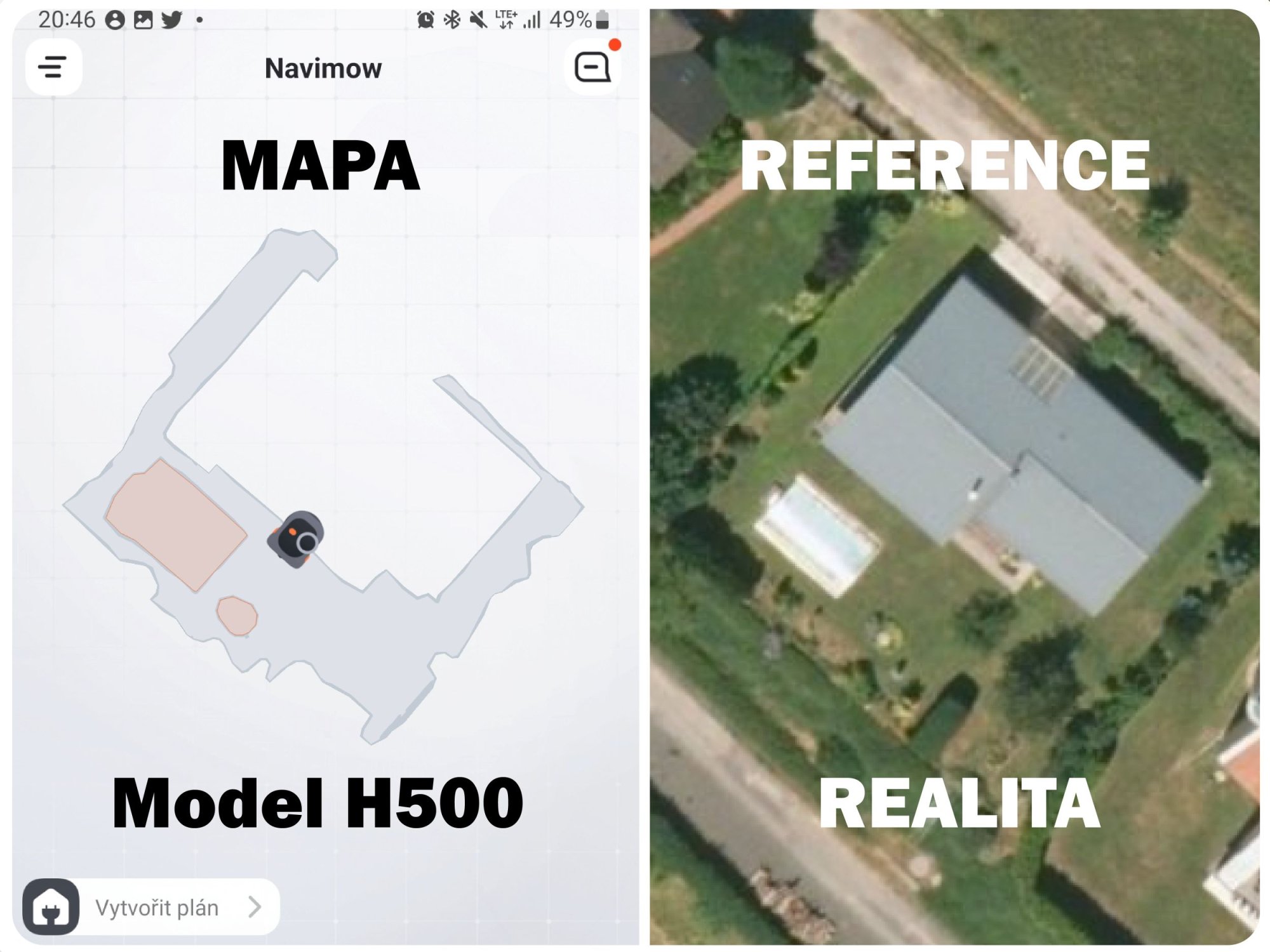 Běžná zahrada bungalov s bazénem