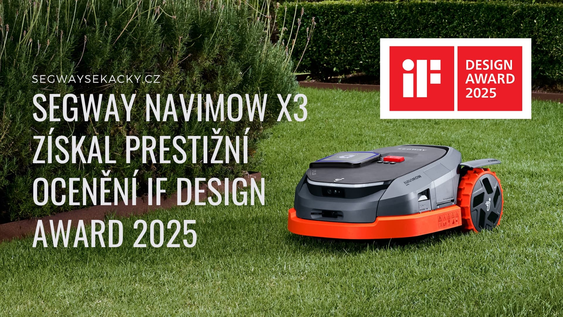 Segway Navimow X3 získal prestižní ocenění iF Design Award 2025