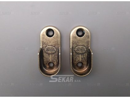 Držák šatní tyče ovál bronz  2ks v balení