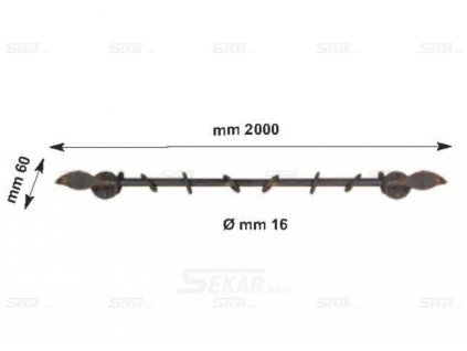 Kovaná konzole RO 16mm x 2m délka sada 8330