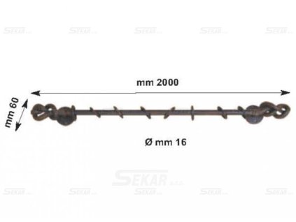 Kovaná konzole RO 16mm x 2m délka sada 8320
