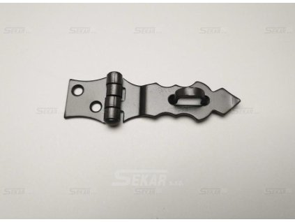 Ozdobná petlička na zámek 75x30x2 černá ZOZ