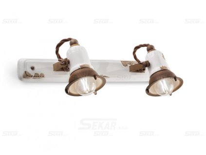 LOFT C1676/R  Retro lampička na zeď 2xE14