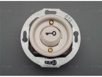 Porcelánové tlačítko modul bez rámečku - klíč