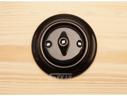 Spínač otočný DECENTO č.6 černý 3560K-C06345N