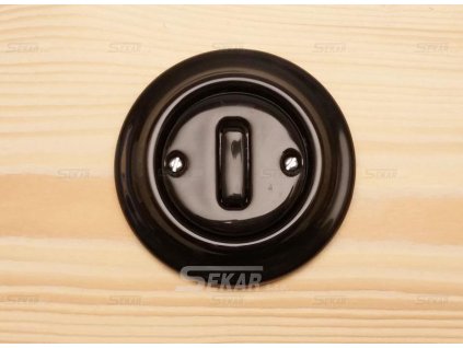 Spínač kolébkový DECENTO č.6 černý 3559K-C06345N