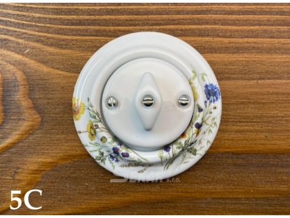 Spínač otočný DECENTO č.6 dekorovaný 3560K-C06345