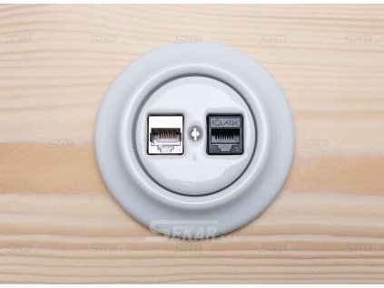 Datová zás. DECENTO 5014K-C01018 bílá + 2xkonektor