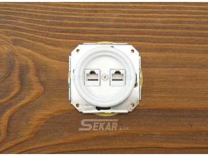 Keramická zásuvka data RJ45 bílá modul
