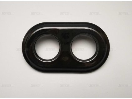 Rámeček pro vypínače a zásuvky 2x černý